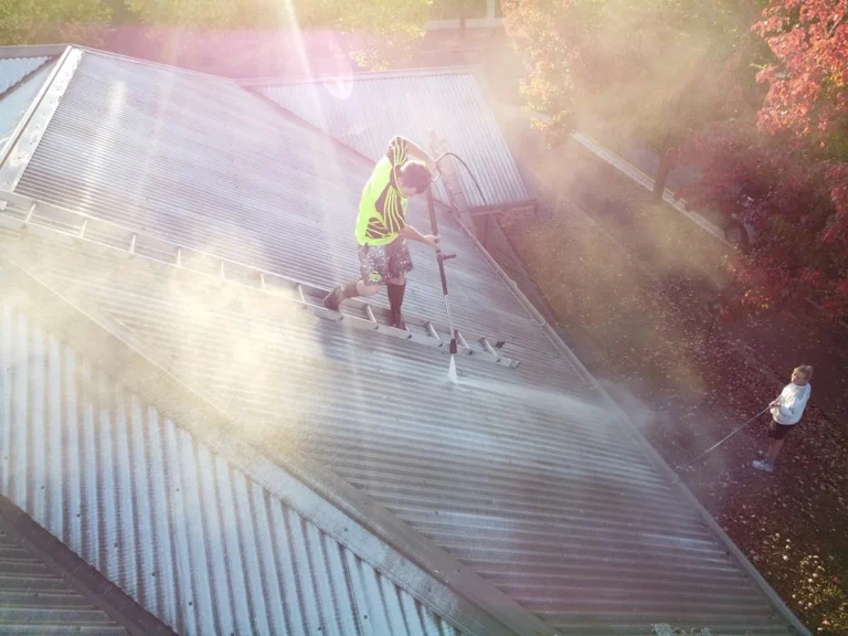 External house painters - pressure washing before painting roof